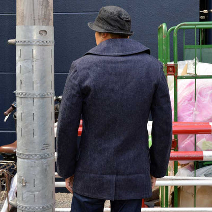 Black Friday!! 30%OFF!! WARE HOUSE "Lot.2205" 1920'S WW1 STYLE U.S.NAVY 13STARS PEA COAT(Denim)