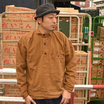 GREENEBAUM OVERALLS (WARE HOUSE) "2213 BR" 1880 HEAVY LEATHER BOUND JUMPER Duck Stripe