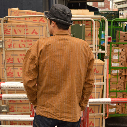 GREENEBAUM OVERALLS (WARE HOUSE) "2213 BR" 1880 HEAVY LEATHER BOUND JUMPER Duck Stripe