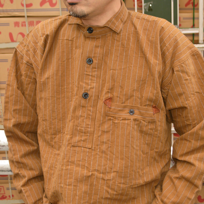 GREENEBAUM OVERALLS (WARE HOUSE) "2213 BR" 1880 HEAVY LEATHER BOUND JUMPER Duck Stripe