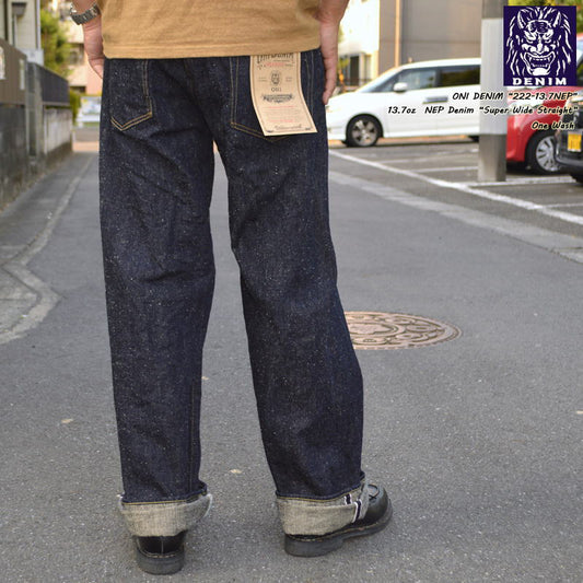 ONI DENIM、222-13.7NEP、13.7oz NEP Denim Super Wide Straight