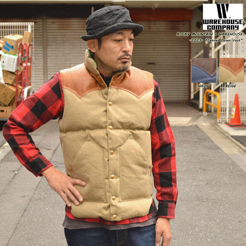 ROCKY MOUNTAIN × WAREHOUSE "2223" CANVAS DOWN VEST