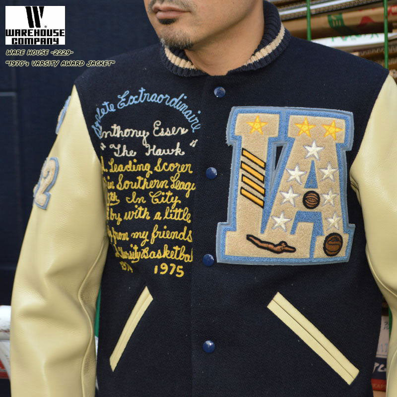 WARE HOUSE "Lot.2229" 1970’S VARSITY AWARD JACKET