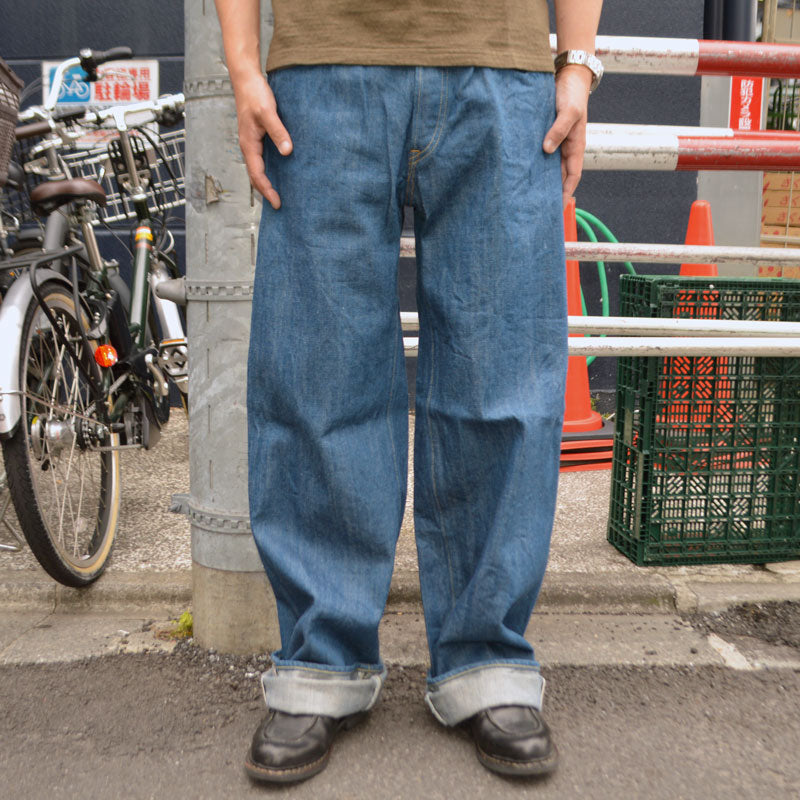 ONI DENIM "222-OFBD" 13.7oz Old Fade Blue Denim Super Wide Straight