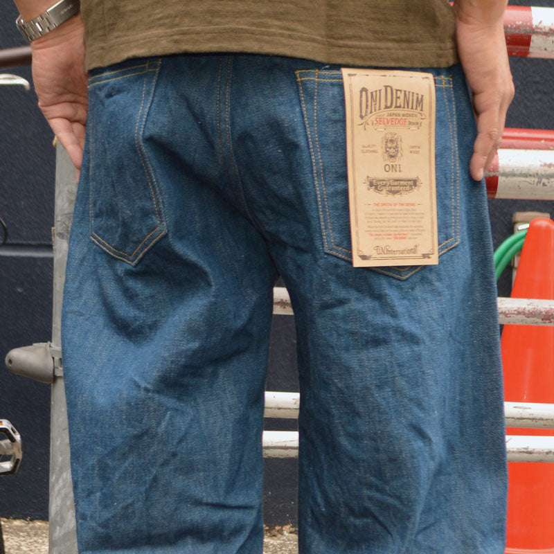 ONI DENIM "222-OFBD" 13.7oz Old Fade Blue Denim Super Wide Straight