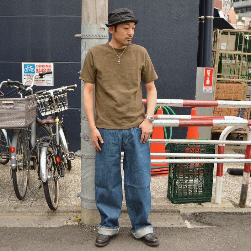 ONI DENIM "222-OFBD" 13.7oz Old Fade Blue Denim Super Wide Straight