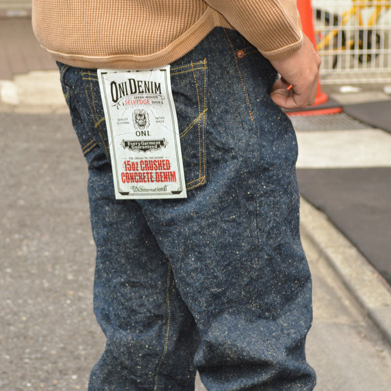 ONI DENIM "246-CCD-Kabuki" 15oz Crushed Concrete Denim kabuki Selvedge Neat Straight