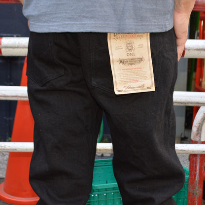 ONI DENIM "246ZR-BKBK" 20oz Secret Black Denim Neat Straight