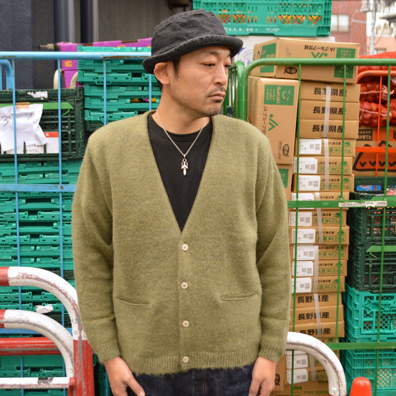 PHERROW'S "25W-PMSC1" Mohair Knit Cardigan