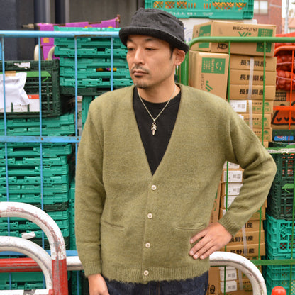 PHERROW'S "25W-PMSC1" Mohair Knit Cardigan