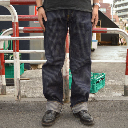 ONI DENIM、"266-HJS"、Drop Needle Jacquard Stripe Denim Relax Straight