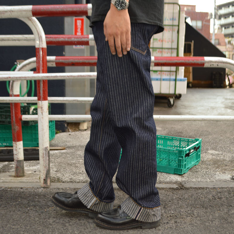 ONI DENIM、"266-HJS"、Drop Needle Jacquard Stripe Denim Relax Straight