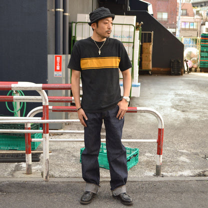 ONI DENIM、"266-HJS"、Drop Needle Jacquard Stripe Denim Relax Straight