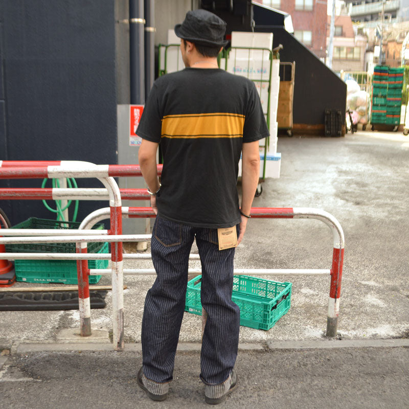 ONI DENIM、"266-HJS"、Drop Needle Jacquard Stripe Denim Relax Straight