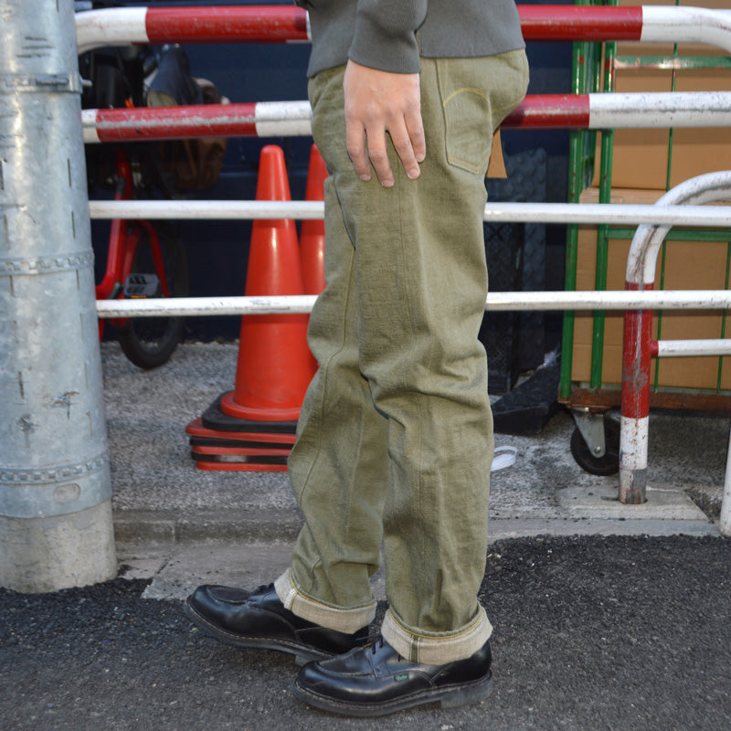 ONI DENIM "270-OLD18" 18oz Olive Denim New Regular Straight