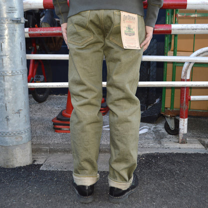 ONI DENIM "270-OLD18" 18oz Olive Denim New Regular Straight