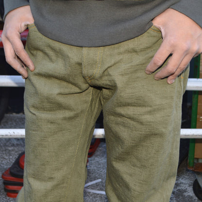 ONI DENIM "270-OLD18" 18oz Olive Denim New Regular Straight