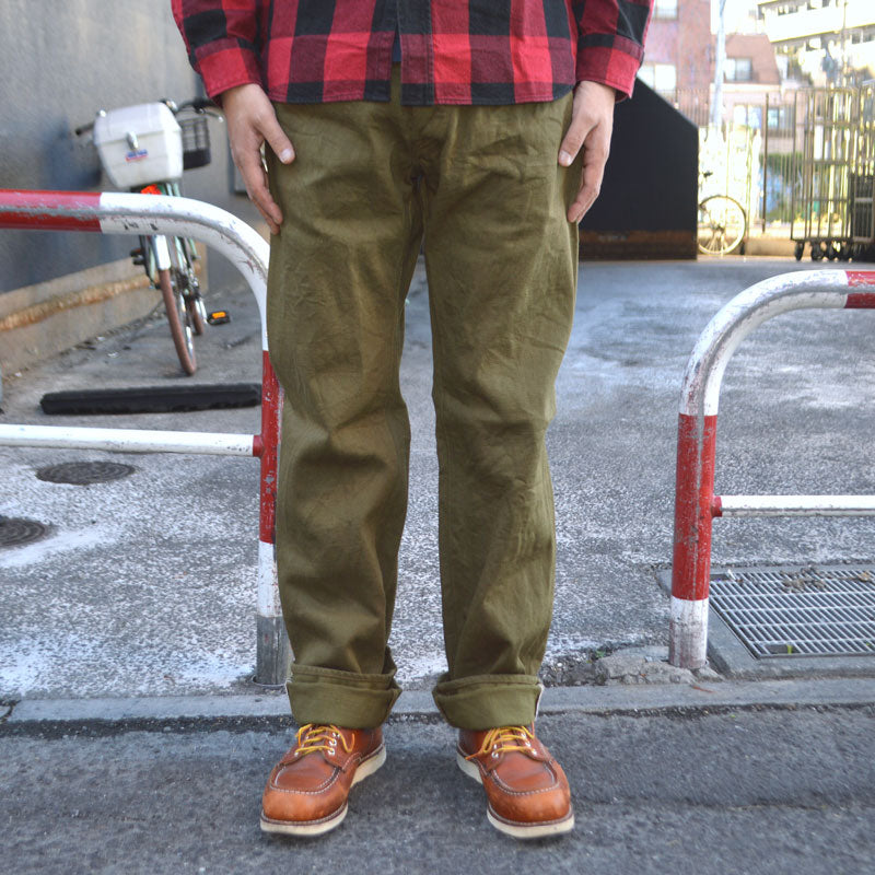 ONI DENIM、"271-OLOL"、12oz Selvedge Olive Denim Just Right Straight