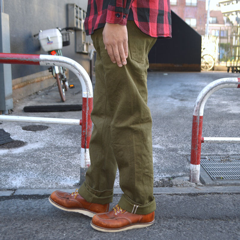 ONI DENIM、"271-OLOL"、12oz Selvedge Olive Denim Just Right Straight