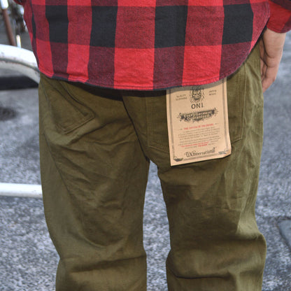 ONI DENIM、"271-OLOL"、12oz Selvedge Olive Denim Just Right Straight
