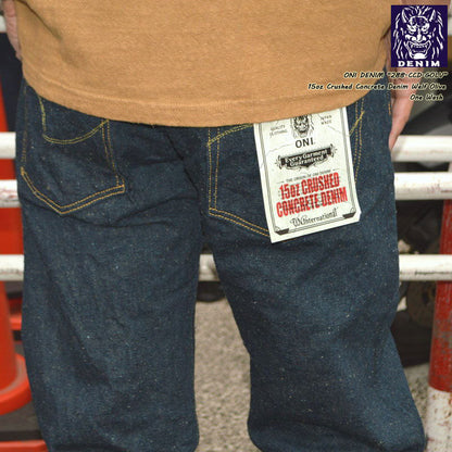 ONI DENIM "288CCD-GOLV" 15oz Crushed Concrete Denim Weft Olive