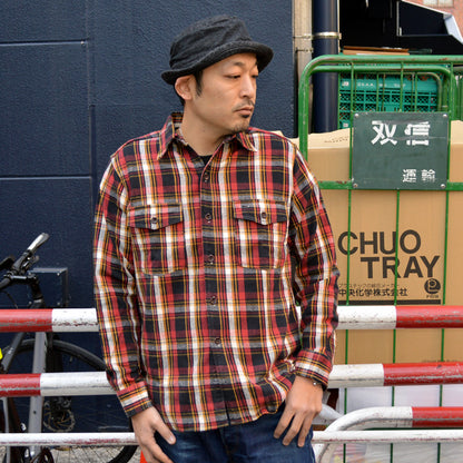 WARE HOUSE "Lot 3022 G" Flannel Shirts With Chinstrap