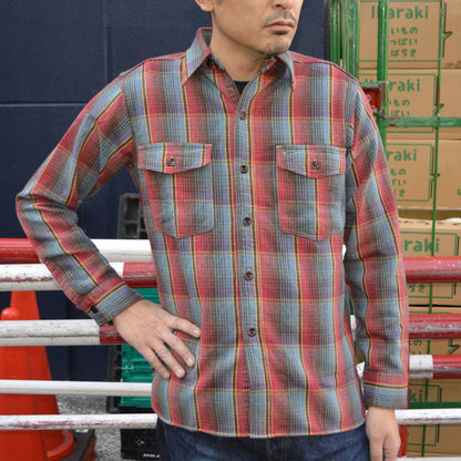 WAREHOUSE "Lot 3022 G" Flannel Shirts With Chinstrap