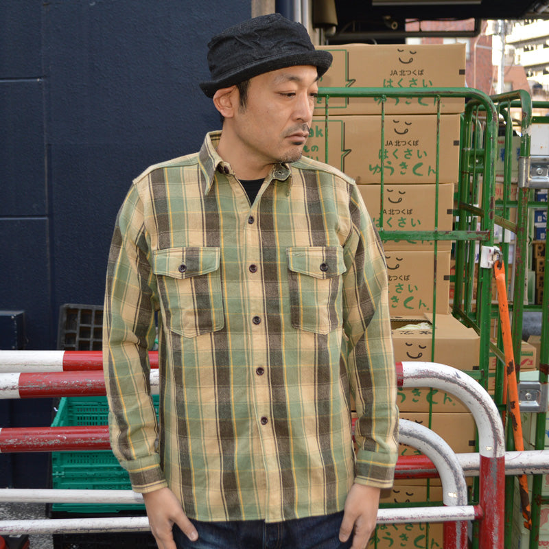 WAREHOUSE "Lot 3022 H" Flannel Shirts With Chinstrap