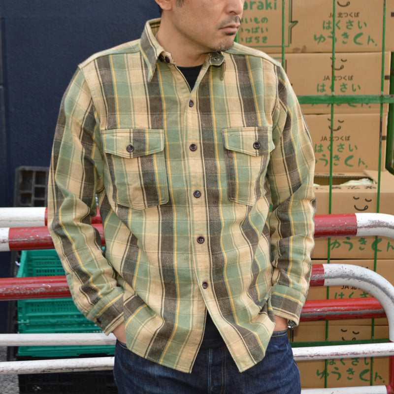 WAREHOUSE "Lot 3022 H" Flannel Shirts With Chinstrap