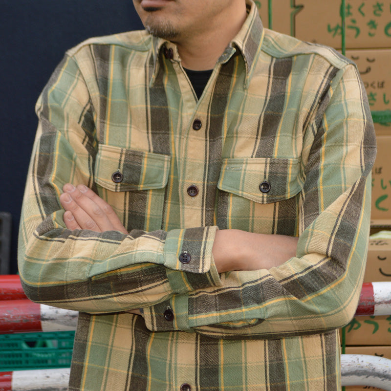 WAREHOUSE "Lot 3022 H" Flannel Shirts With Chinstrap