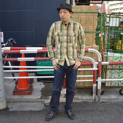 WAREHOUSE "Lot 3022 H" Flannel Shirts With Chinstrap