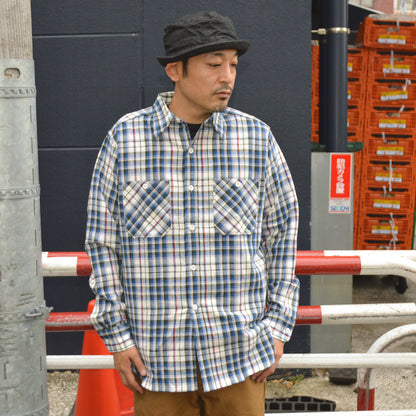 WAREHOUSE "3055 Type B" LONG SLEEVE CHECK WORK SHIRTS