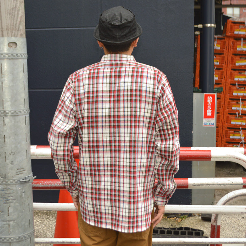 WAREHOUSE "3055 Type B" LONG SLEEVE CHECK WORK SHIRTS