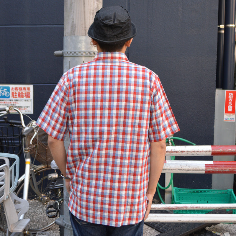 WAREHOUSE "3056 Type A" SHORT SLEEVE CHECK WORK SHIRTS
