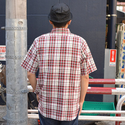 WAREHOUSE "3056 Type B" SHORT SLEEVE CHECK WORK SHIRTS