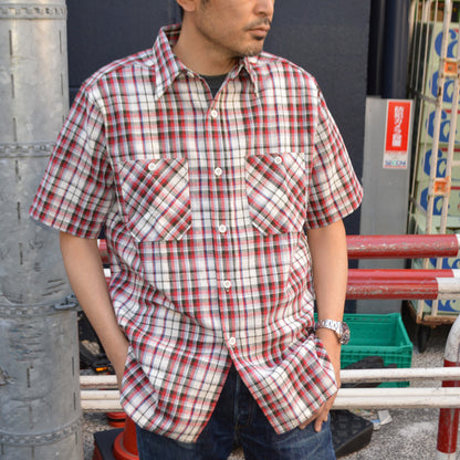 WAREHOUSE "3056 Type B" SHORT SLEEVE CHECK WORK SHIRTS
