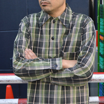 WAREHOUSE "3063" 1930’s WPA One Pocket Pullover Shirts(Flannel)