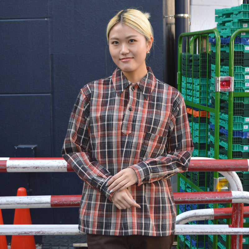 WAREHOUSE "3063" 1930’s WPA One Pocket Pullover Shirts(Flannel)