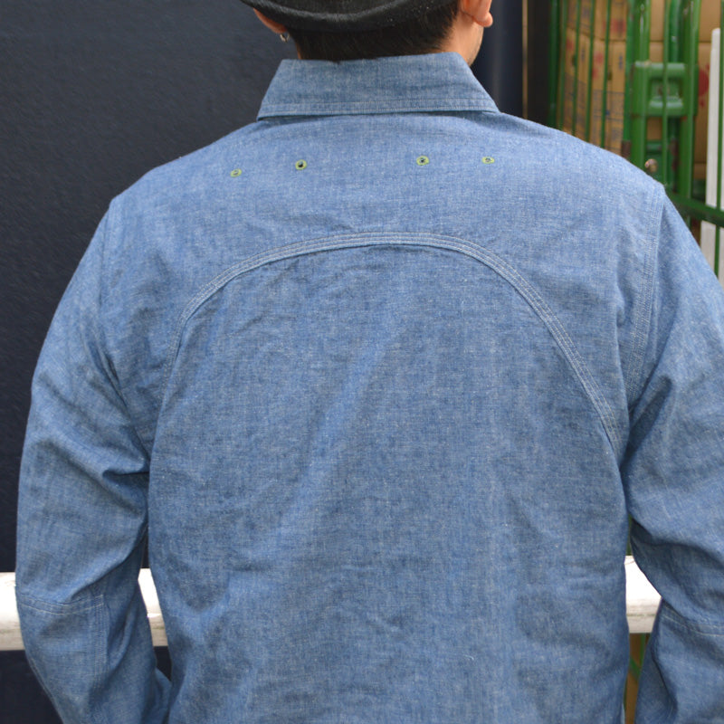 WAREHOUSE "3064" Ventilation Triple Stitch Chambray Shirts