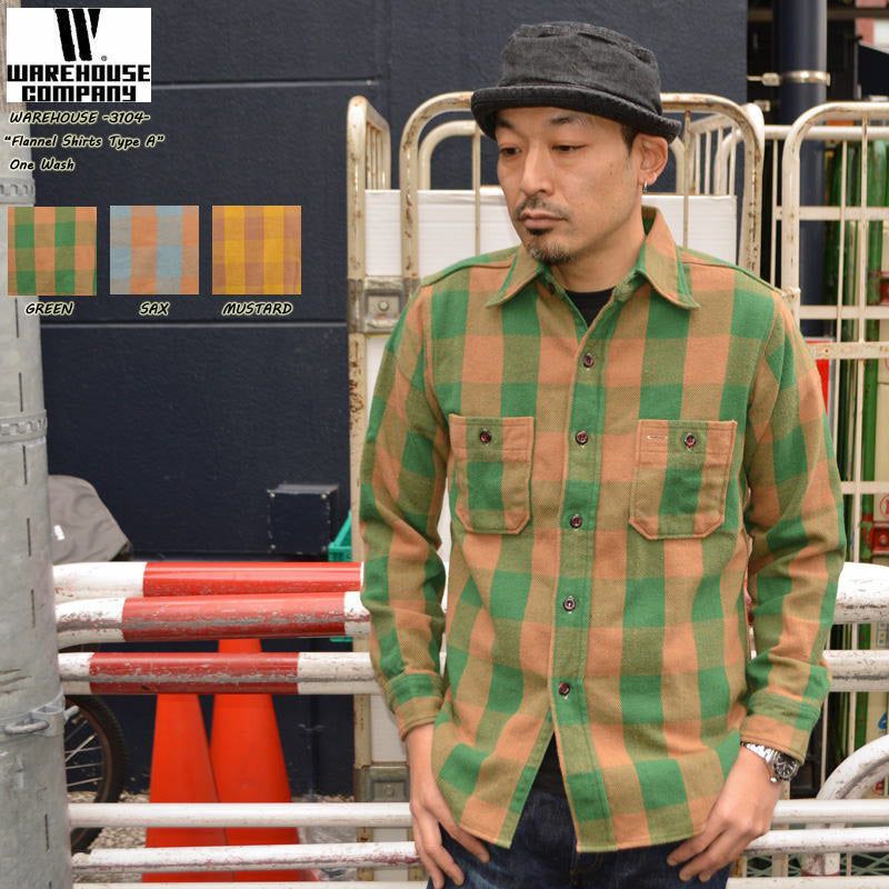 WARE HOUSE "Lot 3104 A" Flannel Shirts A (2025)