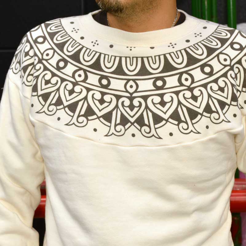 SALE!! 30%OFF!!  FULLCOUNT "3764"  Tribal Pattern Sweatshirts