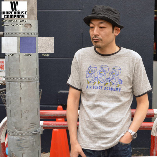 WAREHOUSE "4059 AFA" Ringer T-shirt