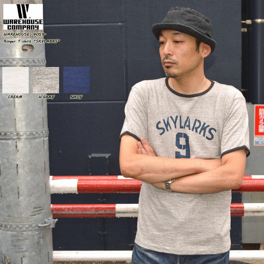 WAREHOUSE "4059 SKYLARKS" Ringer T-shirt