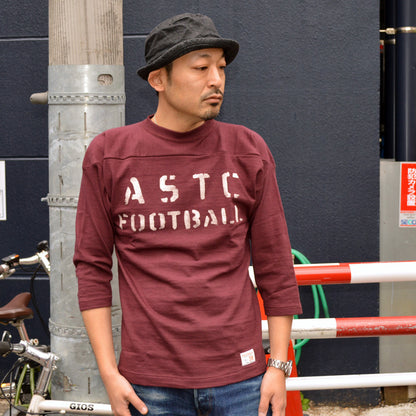 WARE HOUSE "4063 ASTC" 3/4 Sleeve Football T-shirt "ASTC"