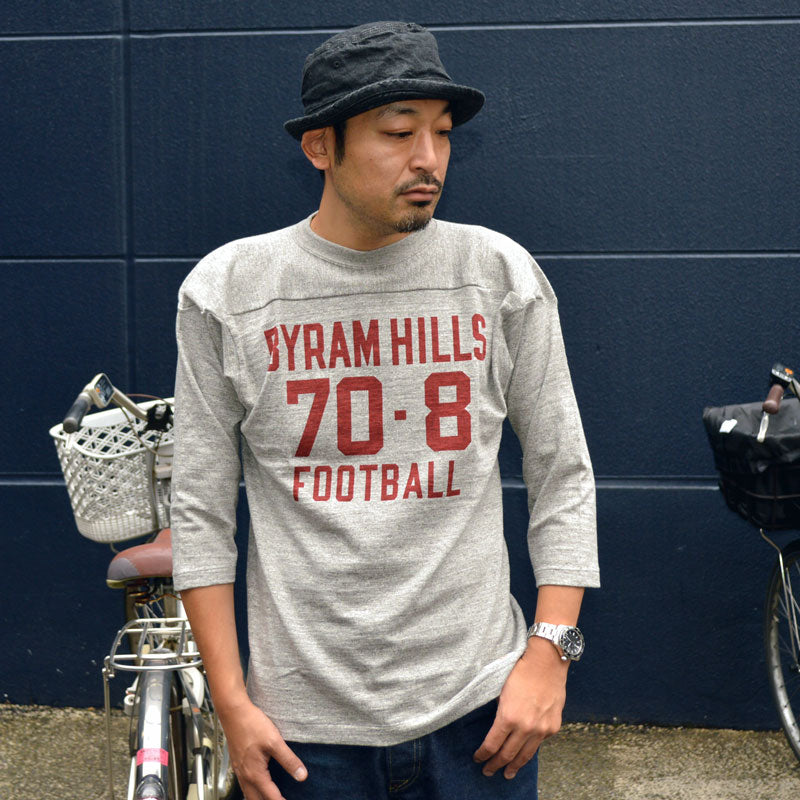 WARE HOUSE "4063 BYRAM HILLS" 3/4 Sleeve Football T-shirt "BYRAM HILLS"