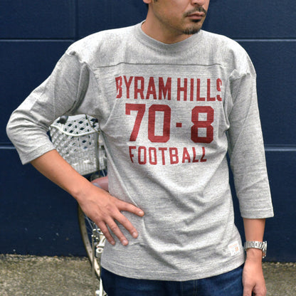 WARE HOUSE "4063 BYRAM HILLS" 3/4 Sleeve Football T-shirt "BYRAM HILLS"