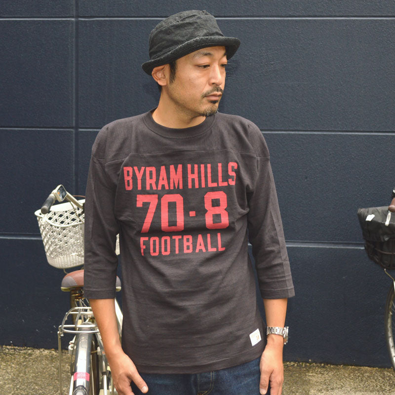 WARE HOUSE "4063 BYRAM HILLS" 3/4 Sleeve Football T-shirt "BYRAM HILLS"