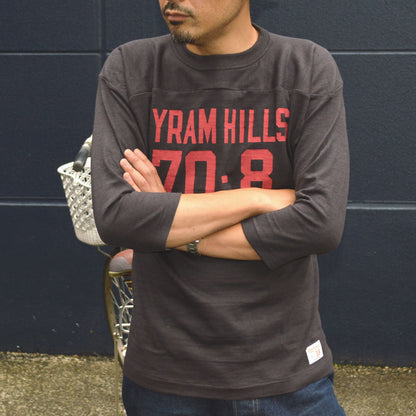 WARE HOUSE "4063 BYRAM HILLS" 3/4 Sleeve Football T-shirt "BYRAM HILLS"