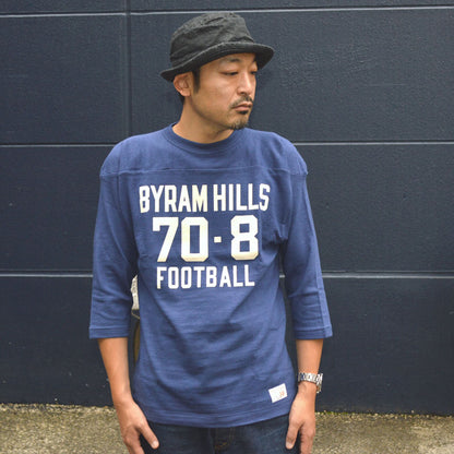 WARE HOUSE "4063 BYRAM HILLS" 3/4 Sleeve Football T-shirt "BYRAM HILLS"