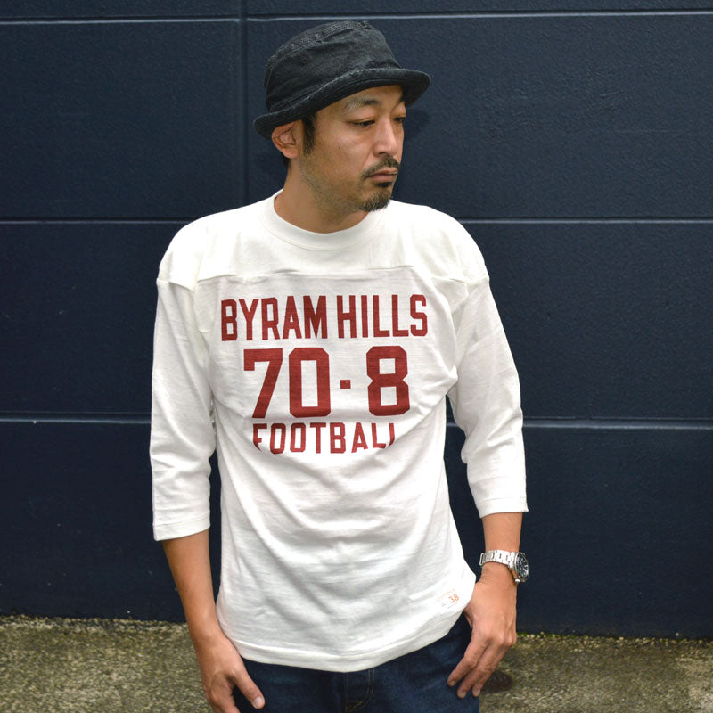 WARE HOUSE "4063 BYRAM HILLS" 3/4 Sleeve Football T-shirt "BYRAM HILLS"